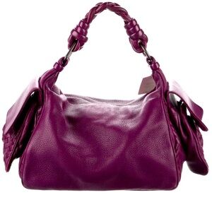 BOTTEGA VENETA Cervo Cocker Deerskin Hobo. Rare Color. Purple. RT $ 2650.